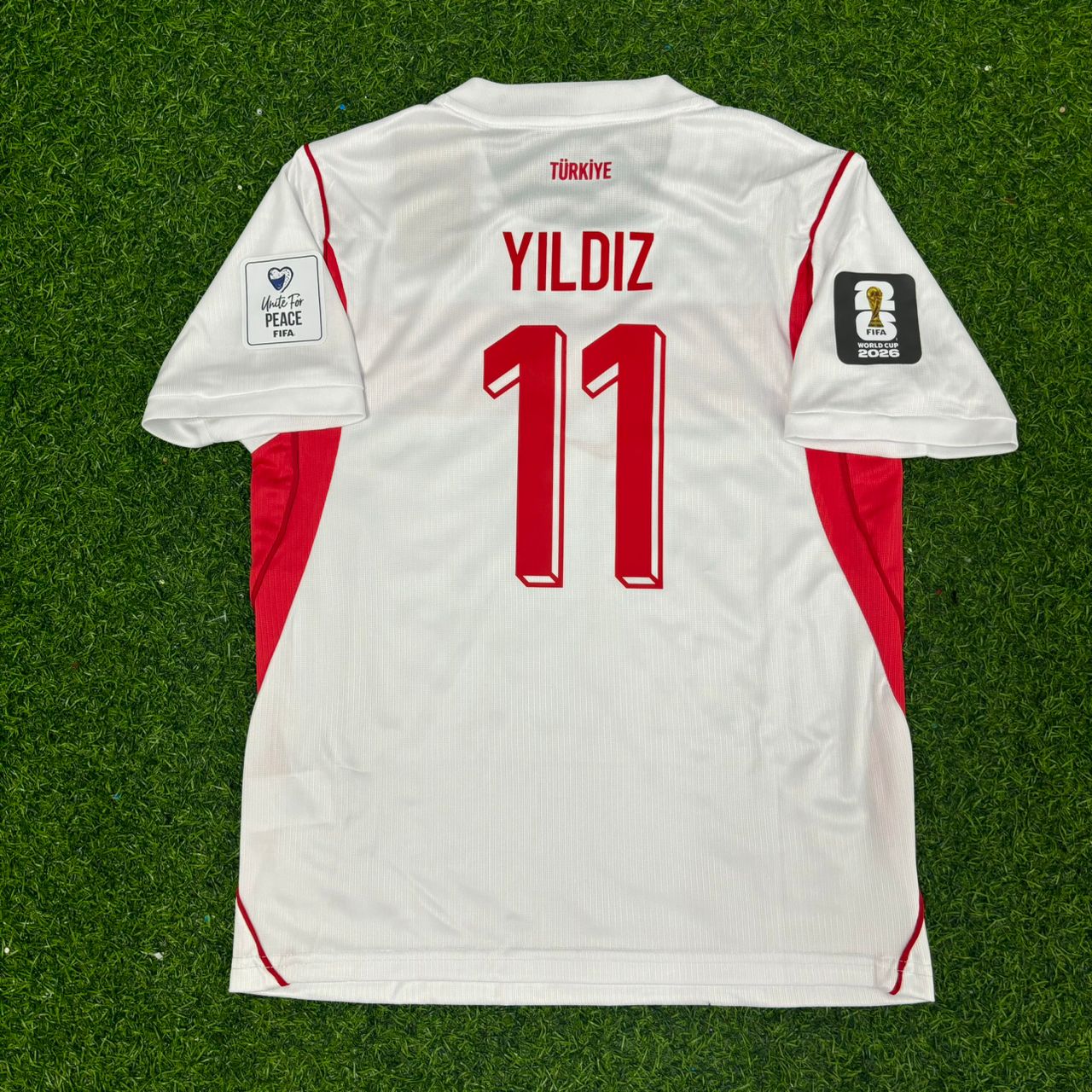 Kenan Yıldız #11 Turkey Türkiye 2026 World Cup Away White KIDS Football Jersey