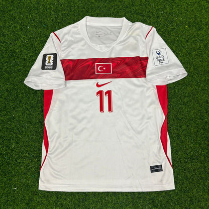 Kenan Yıldız #11 Turkey Türkiye 2026 World Cup Away White KIDS Football Jersey