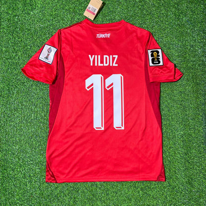 Kenan Yıldız #11 Türkei Türkei - Weltmeisterschaft 2026 - Heim Rot - Trikot - Milli Forma