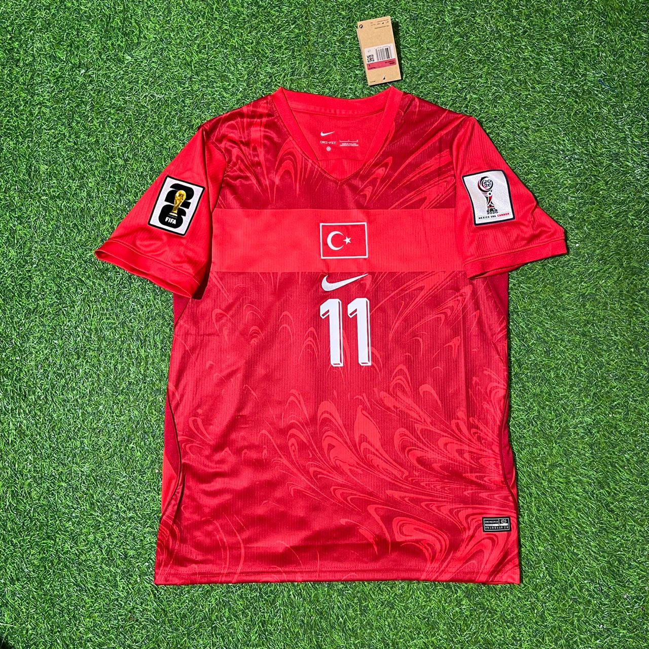 Kenan Yıldız #11 Türkei Türkei - Weltmeisterschaft 2026 - Heim Rot - Trikot - Milli Forma