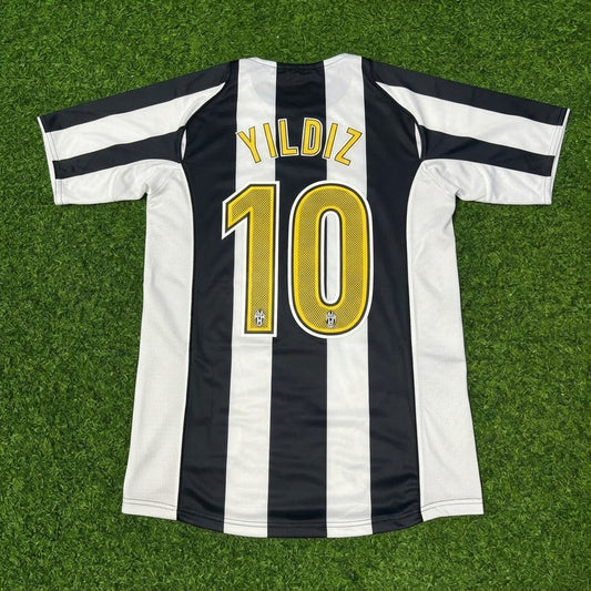 Kenan Yıldız #10 Juventus  Black White Home Retro Football Jersey