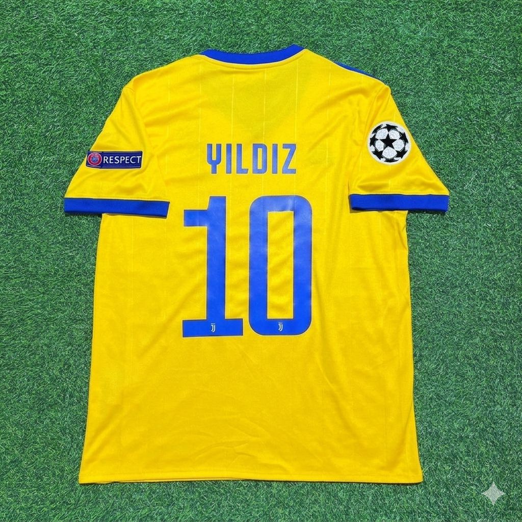 Kenan Yildiz Juventus Yellow Retro Football Jersey