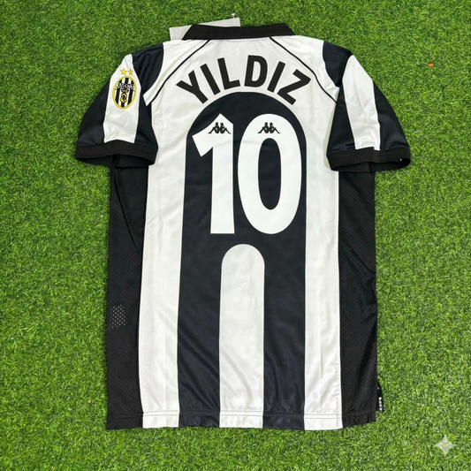 Kenan Yildiz 10 - Juventus Home Retro Kit Jersey Maillot Trikot Soccer Shirt