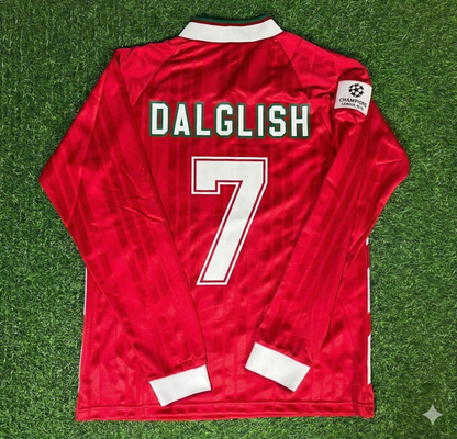 Kenny Dalglish Liverpool Long Sleeve Retro Kit Jersey Trikot Maillot Soccer Shirt