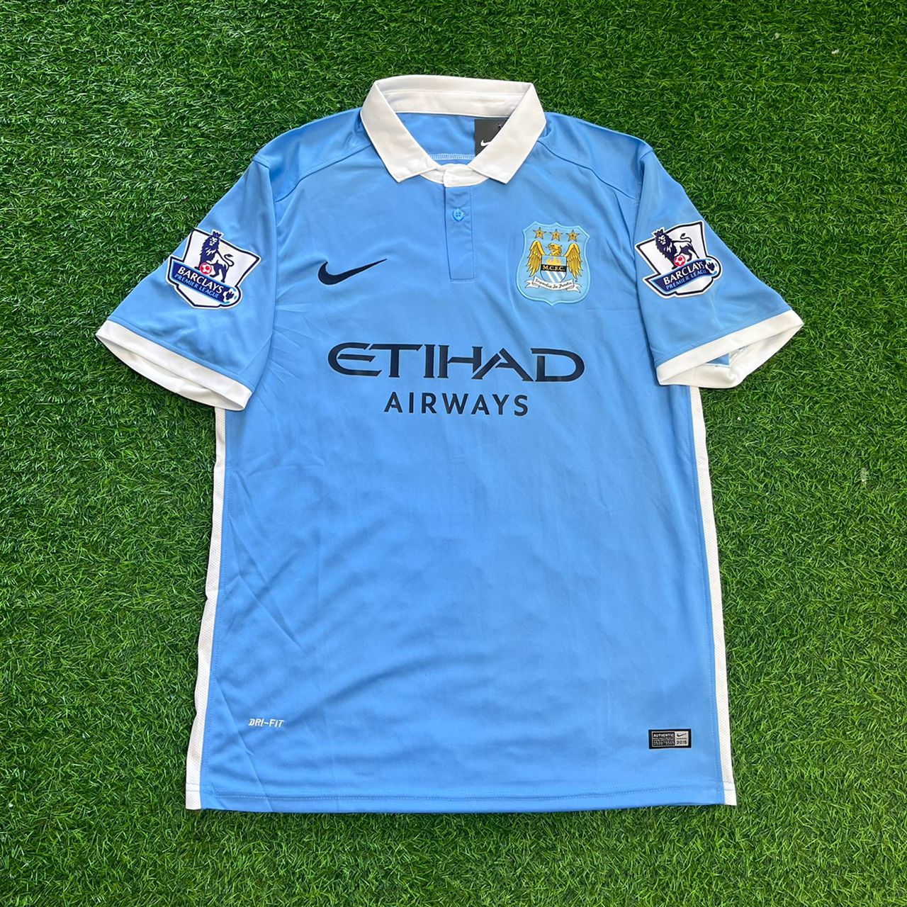 Kevin De Bruyne Manchester City 2015/2016 Home Retro Football Jersey