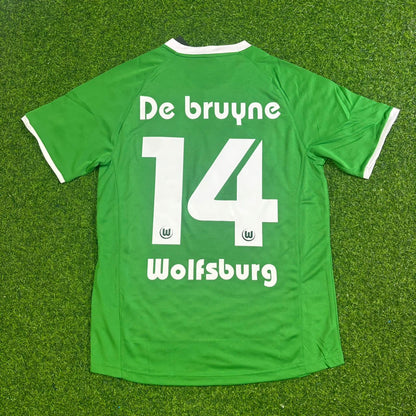 Kevin De Bruyne VfL Wolfsburg Meisterjahr Retro Fußballtrikot