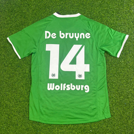 Kevin De Bruyne VfL Wolfsburg Meisterjahr Retro Fußballtrikot