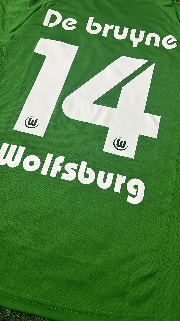 Kevin De Bruyne VfL Wolfsburg Meisterjahr Retro Fußballtrikot