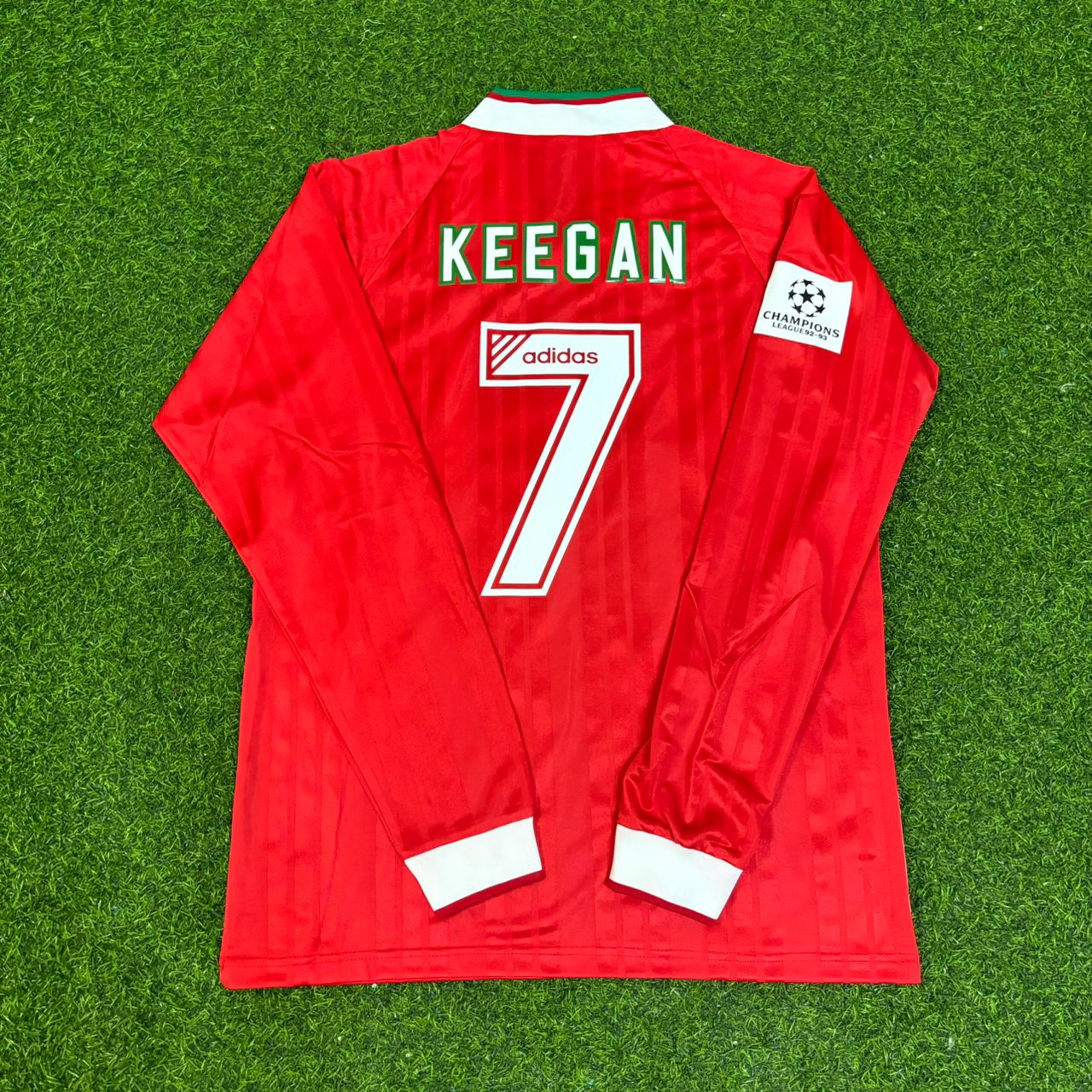 Kevin Keegan Liverpool Long Sleeve Retro Kit Jersey Trikot Maillot Soccer Shirt