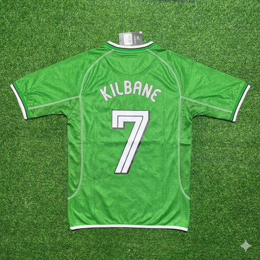 Kevin Kilbane Ireland Retro Green Football Jersey