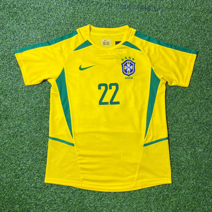 Kevin Kurányi Brazil 2002 Yellow Retro Football Jersey Kit