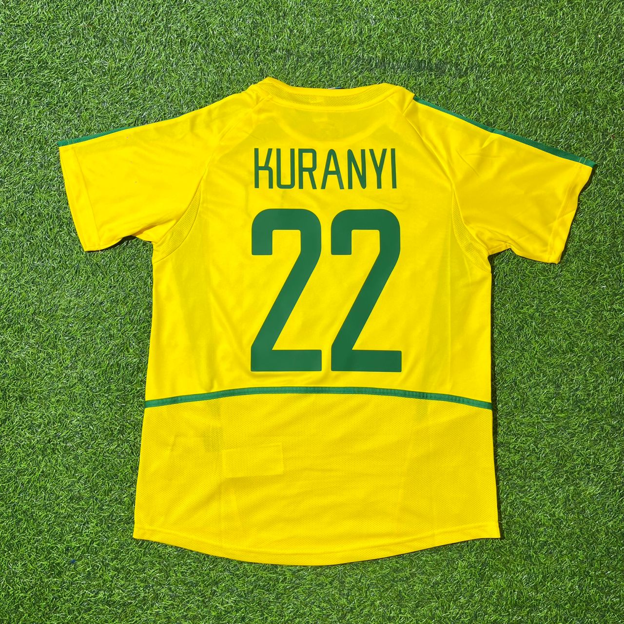 Kevin Kurányi Brazil 2002 Yellow Retro Football Jersey Kit
