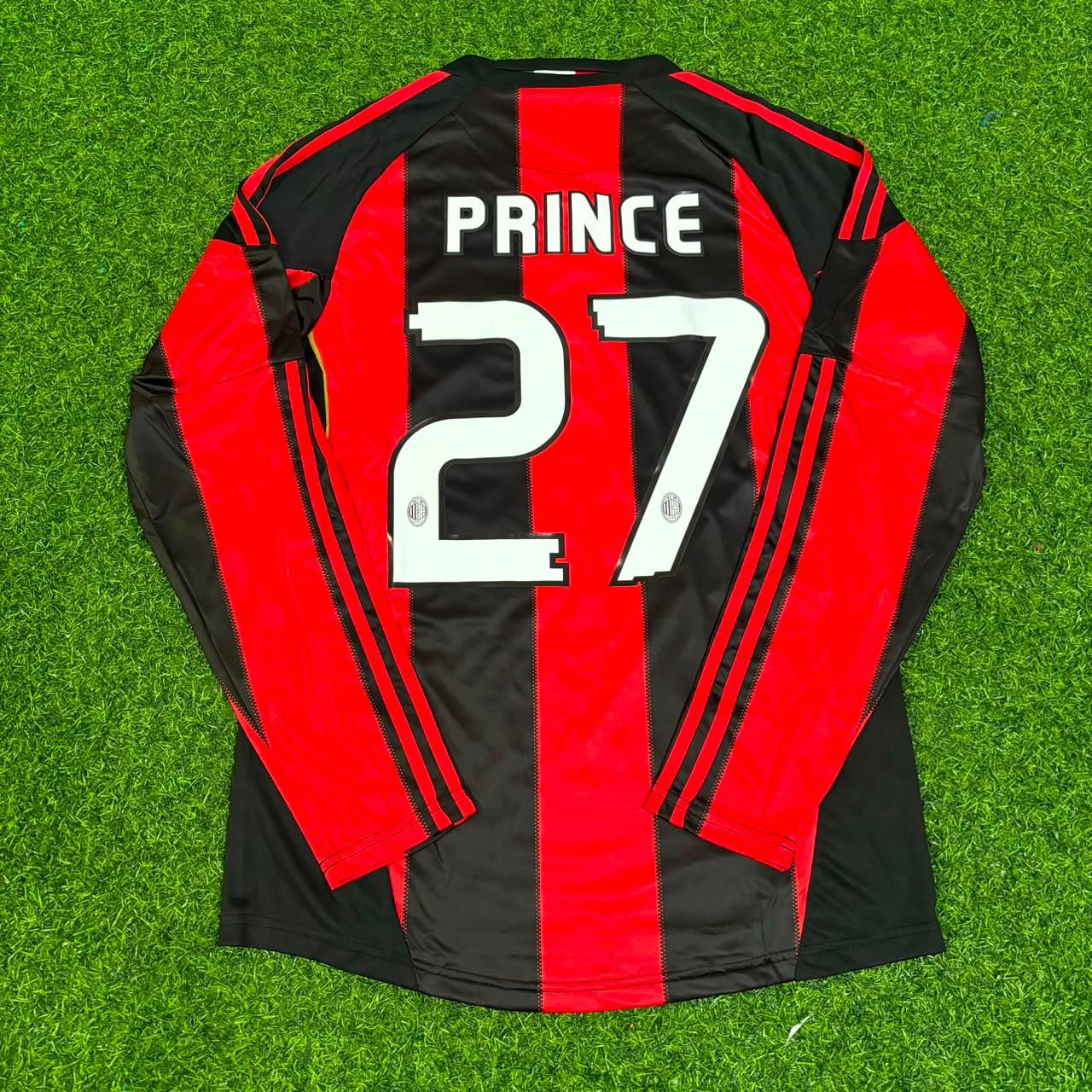 Kevin-Prince Boateng AC Milan 2010-2011 Home Log Sleeve Retro Football Jersey