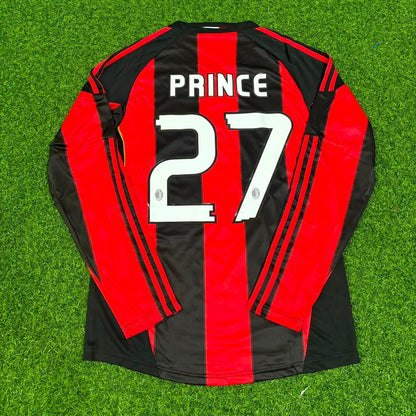 Kevin-Prince Boateng AC Milan 2010-2011 Home Log Sleeve Retro Football Jersey