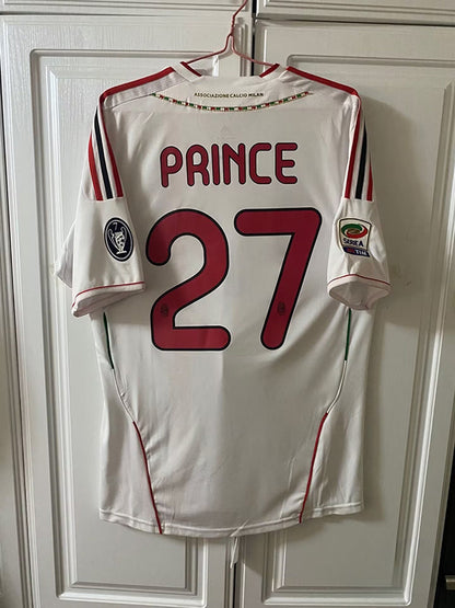 Kevin Prince Boateng Milan 2011/2012 White Away Retro Jersey Trikot Maillot Soccer Shirt