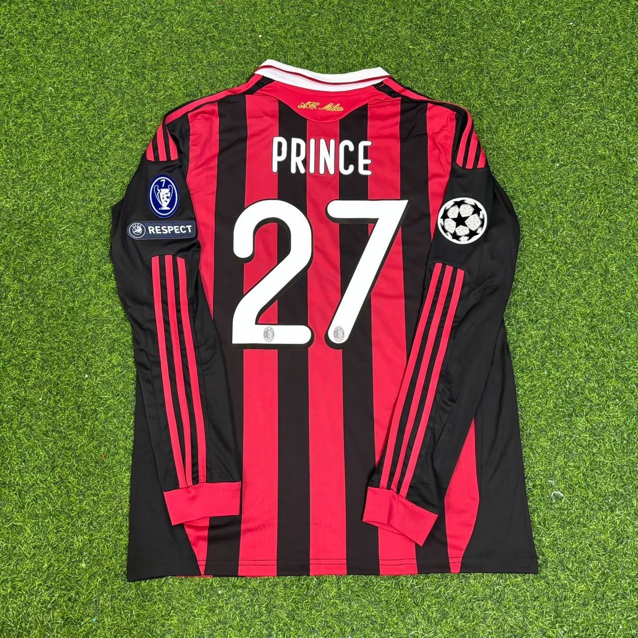 Kevin-Prince Boateng Milan 2009 2011 Retro Long Sleeve Jersey Maillot Trikot Maglia