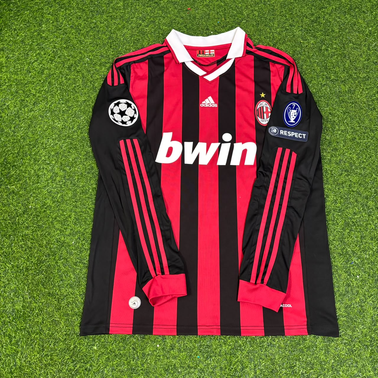Kevin-Prince Boateng Milan 2009 2011 Retro Long Sleeve Jersey Maillot Trikot Maglia