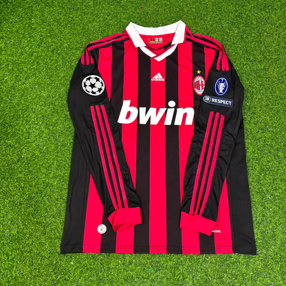 Kevin-Prince Boateng Milan 2009 2011 Retro Long Sleeve Jersey Maillot Trikot Maglia