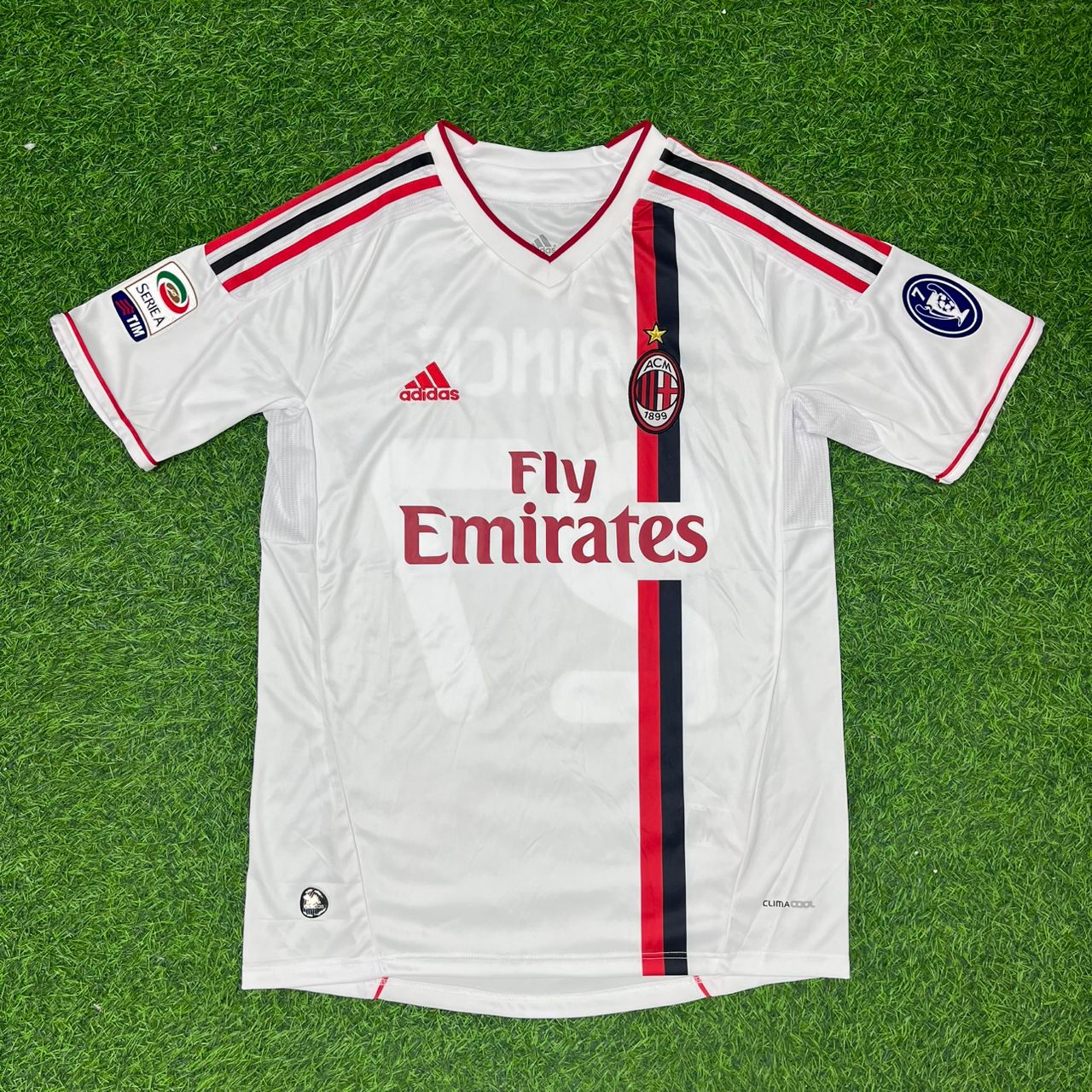 Kevin-Prince #70 Boateng Milan 2011-2012 White Away Retro Football Jersey