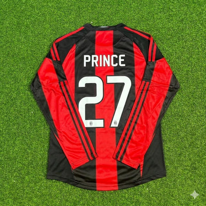 Kevin-Prince Boateng AC Milan 2010-2011 Home Log Sleeve Retro Football Jersey