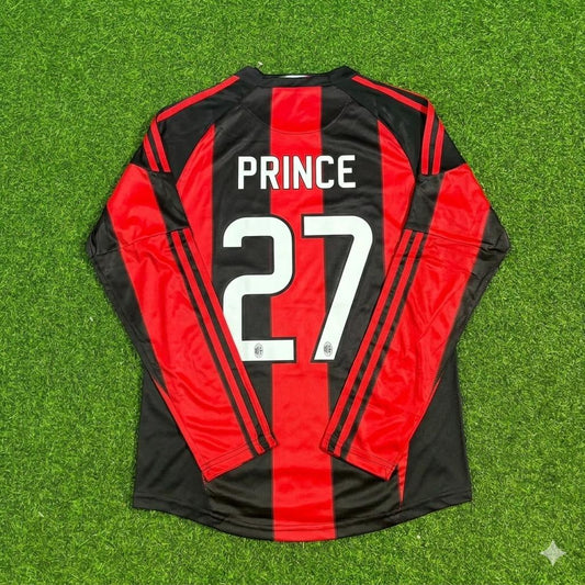 Kevin-Prince Boateng AC Milan 2010-2011 Home Log Sleeve Retro Football Jersey