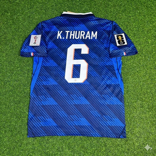 Khéphren Thuram-Ulien 6- France Home 2026 World Cup Blue Football Jersey