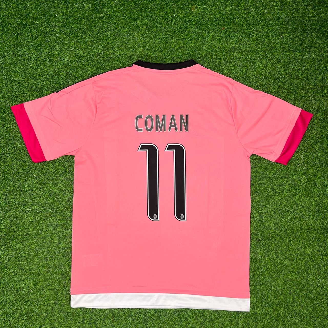 Kingsley Coman Juventus Pink Retro Football Jersey