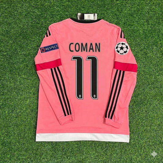 Kingsley Coman Juventus Pink Retro 2015-2016 Pink Jersey Trikot