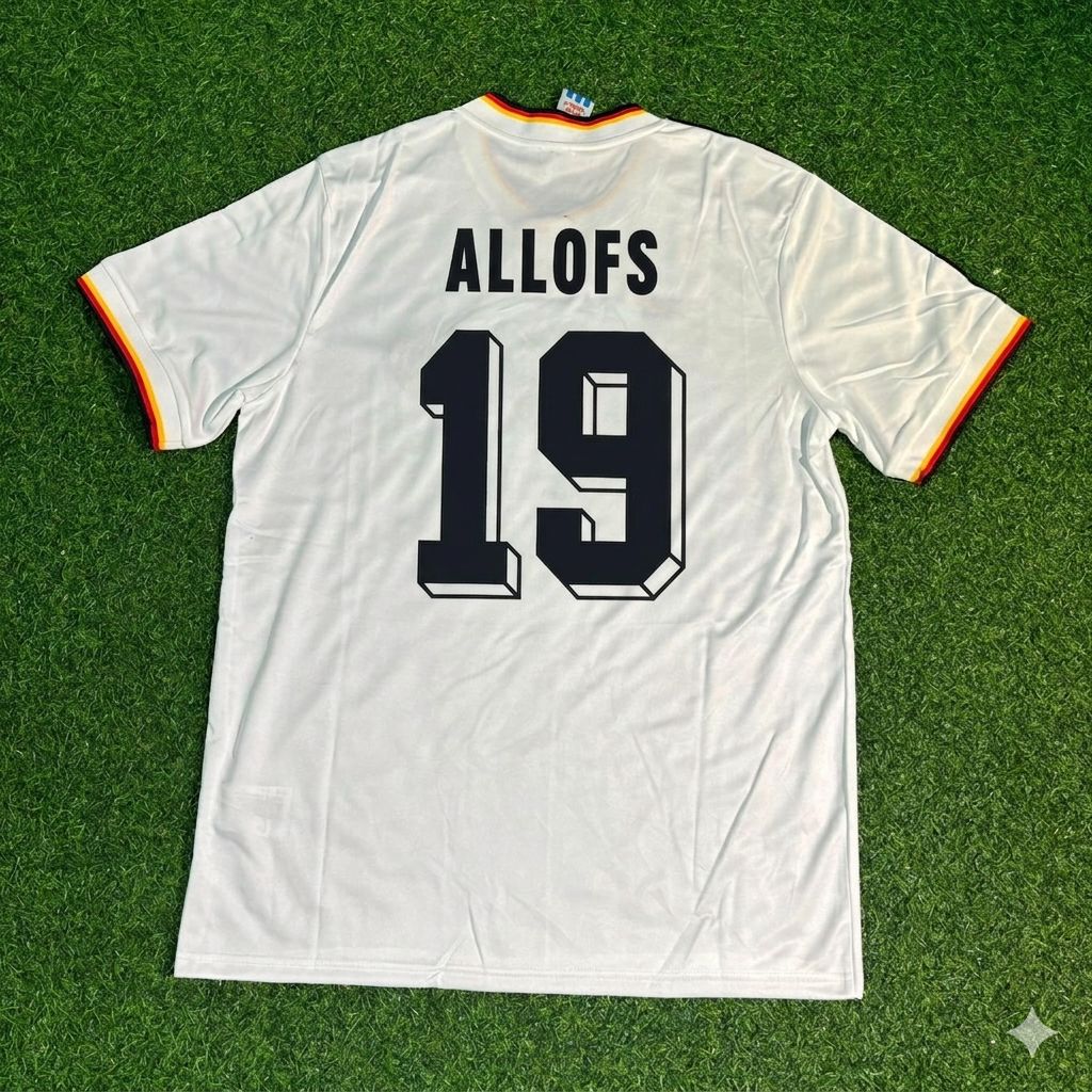 Klaus Allofs #19 Deutschland 1986 Weltmeisterschaft Retro Trikot Wein