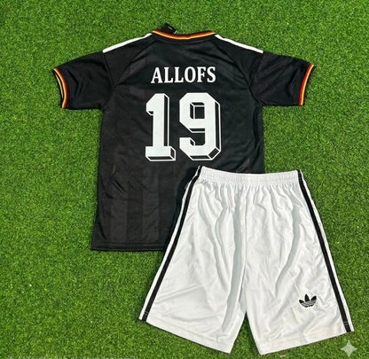 Klaus Allofs Germany Black Retro Kids Football Jersey