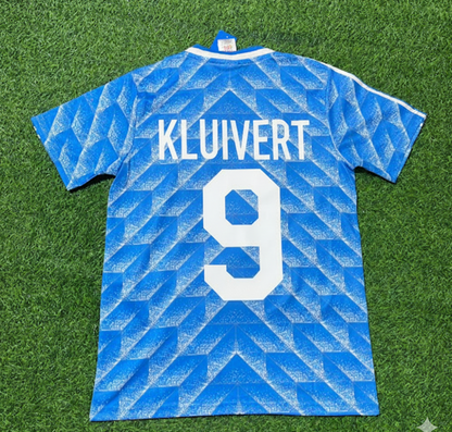 Patrick Kluivert Netherlands Blue Retro Football Jersey Kit
