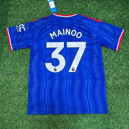 Kobbie Mainoo #37 Manchester United Blue New Season 2027 Jersey Trikot Maillot Soccer Shirt