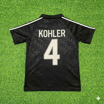 Jürgen Kohler Deutschland 1990 WM Schwarzes Retro Fußballtrikot