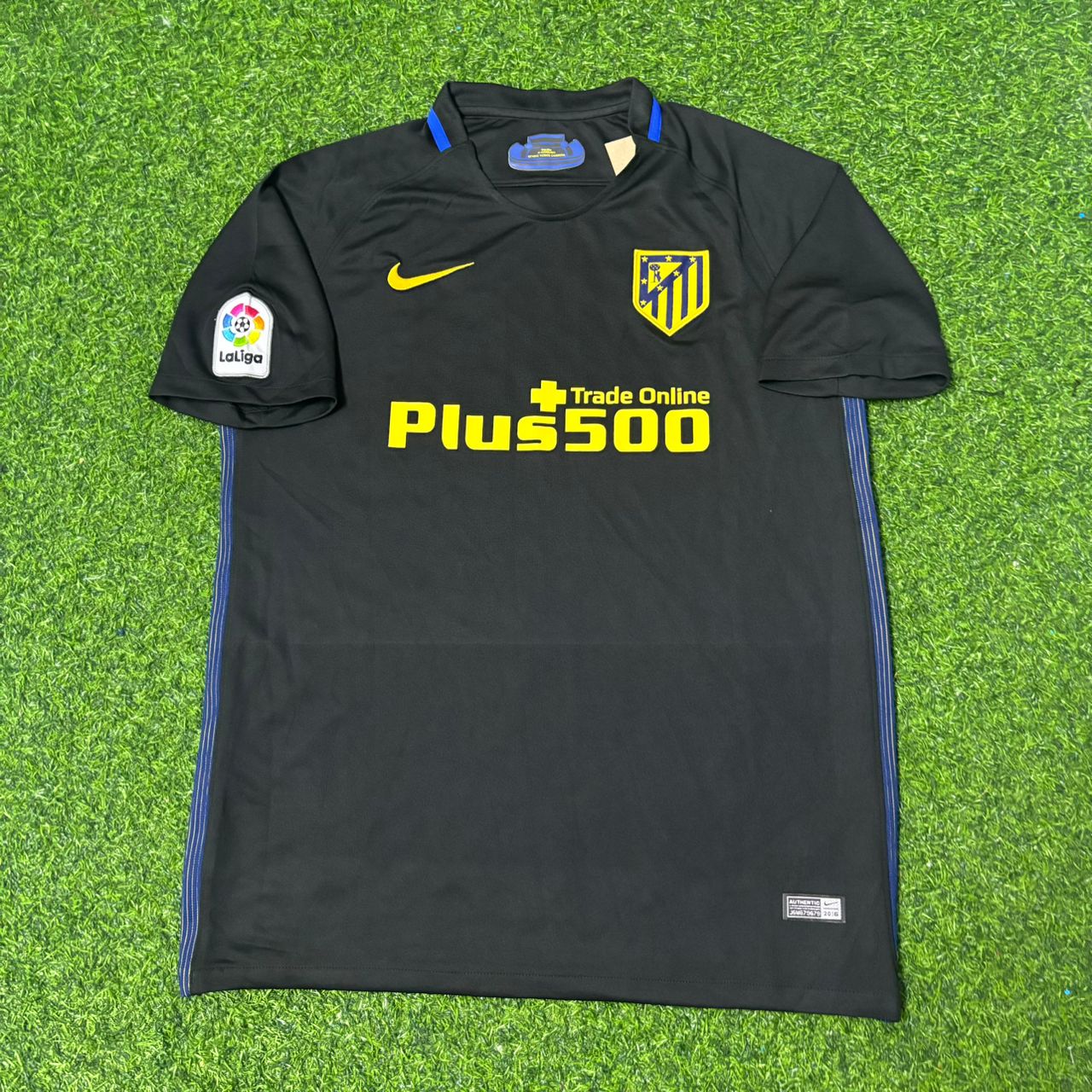 Koke 6 – Atletico Madrid 2016-17 Black Away Retro Kit Jersey Trikot Maillot