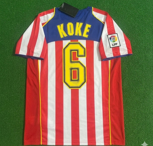 Koke #6 Atletico Madrid SpiderMan Retro Football Jersey