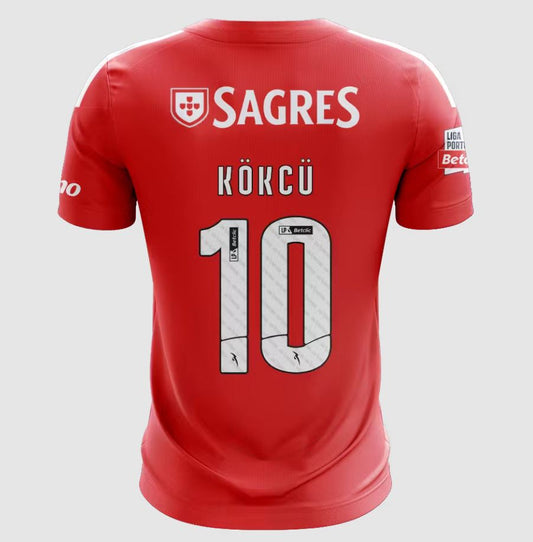 Orkun Kokcu Benfica Formasi 2024 2025 New Season Red Home Forma Jersey Maillot Trikot Maglia