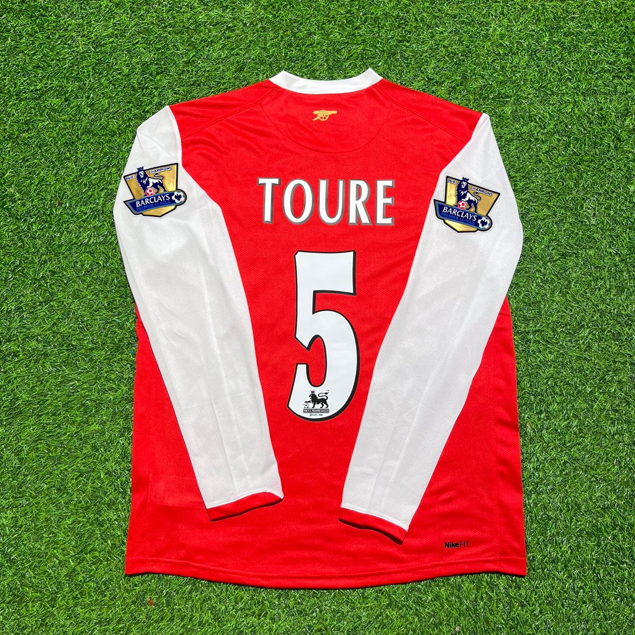 Kolo Touré #5 Arsenal 2006 2007 Home Long Sleeve Retro Jersey