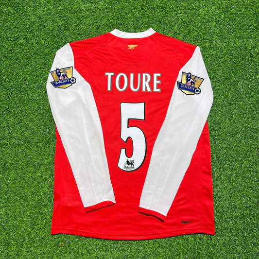 Kolo Touré #5 Arsenal 2006 2007 Home Long Sleeve Retro Jersey