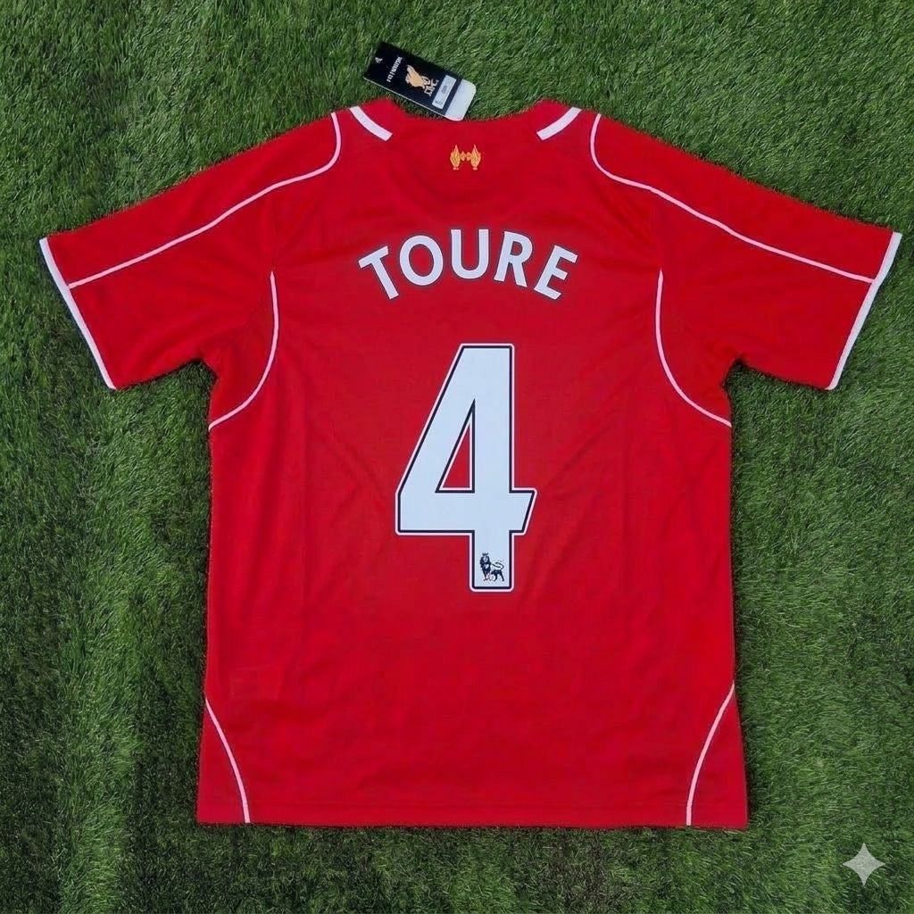 Kolo Touré 4- Liverpool 2014/15 Home Retro Kit Jersey Trikot Maillot Soccer Shirt