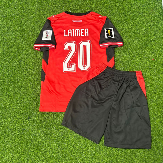 Konrad Laimer #20 Austria 2026 World Cup Kids Football Jersey