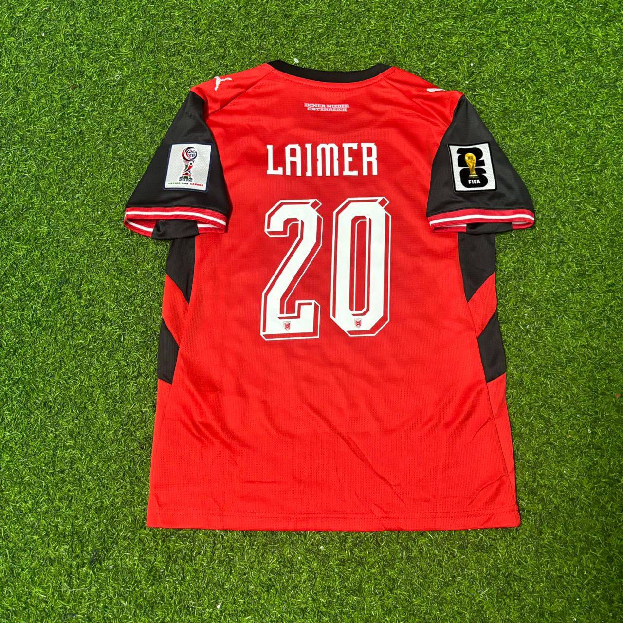 Konrad Laimer #20 Austria 2026 World Cup Kids Football Jersey