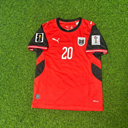 Konrad Laimer #20 Austria 2026 World Cup Kids Football Jersey