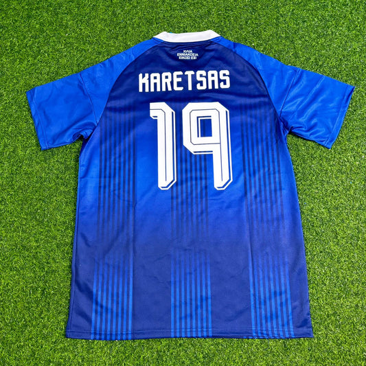 Konstantinos Karetsas Greece 2026 Blue Football Jersey