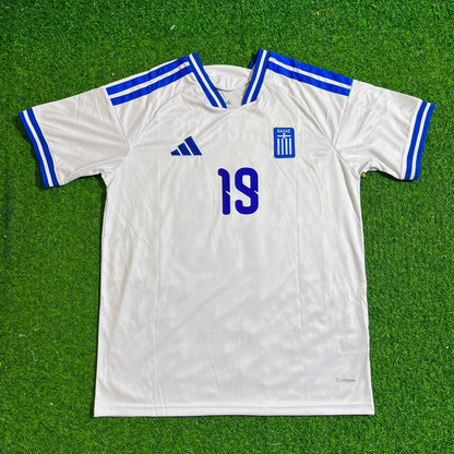 Konstantinos Karetsas Greece 2026 White Football Jersey