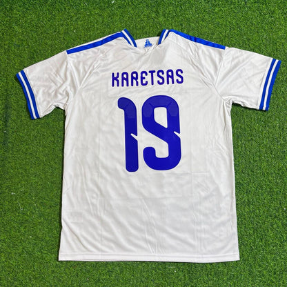 Konstantinos Karetsas Greece 2026 White Football Jersey