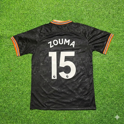 Kurt Zouma 15- Chelsea 2019/2020 Away Black Retro Football Jersey Kit