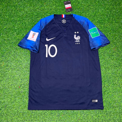 Kylian Mbappe France 2018 World Cup Final Retro Jersey Maillot Trikot Soccer Shirt