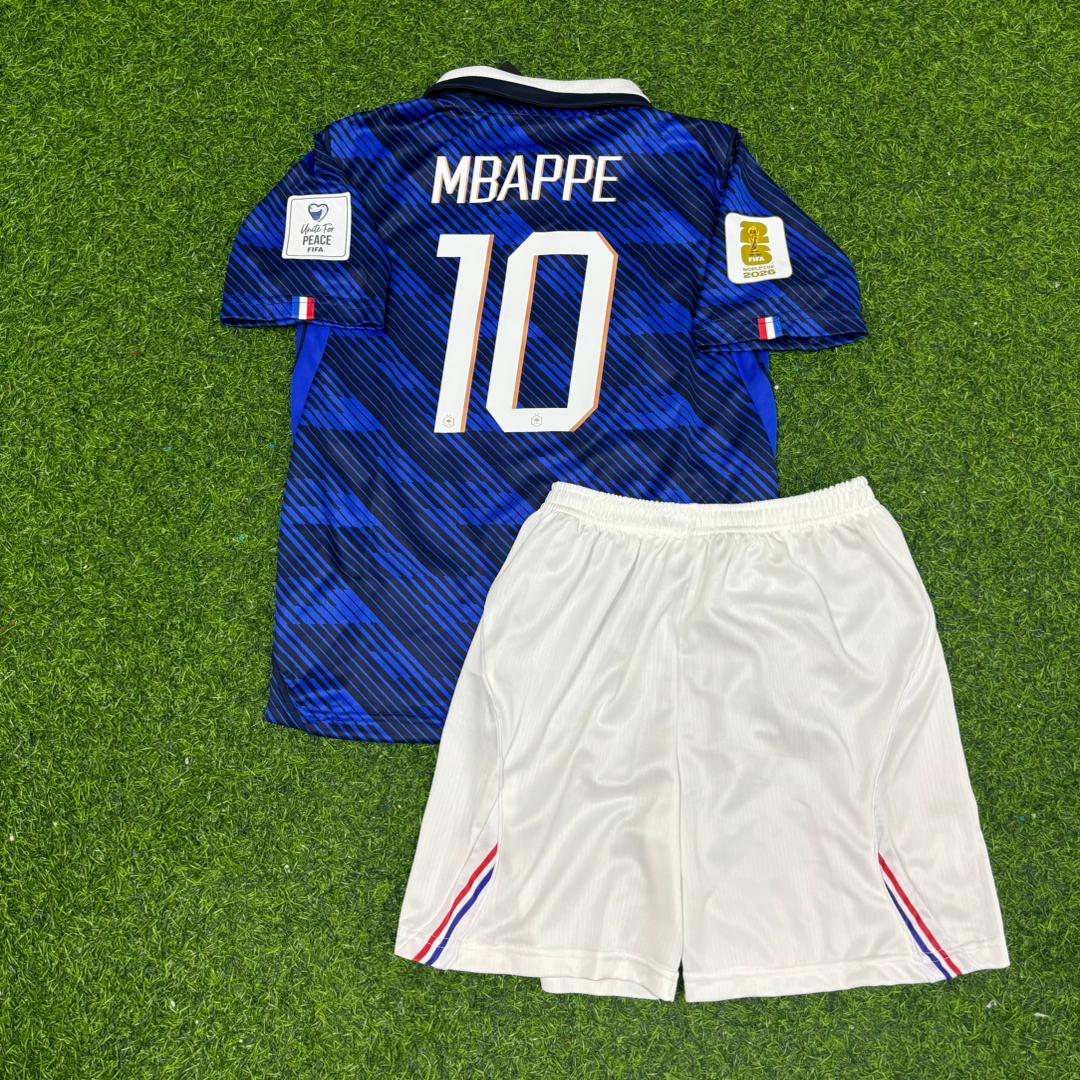 Kylian Mbappé France 2026 World Cup Blue Kids Football Jersey