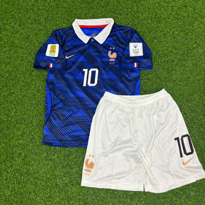 Kylian Mbappé France 2026 World Cup Blue Kids Football Jersey