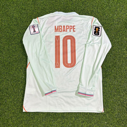 Kylian Mbappé #10 France 2026 World Cup Away Long Sleeve Jersey